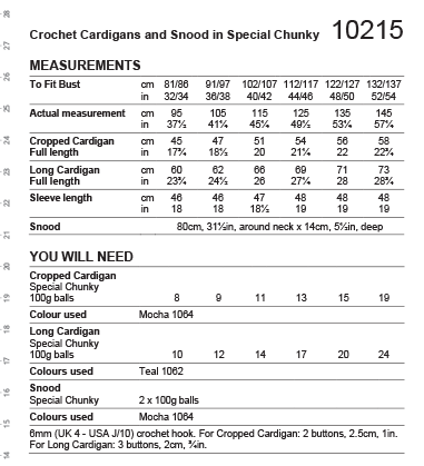 Crocheted Loopy Stitch Cardigans & Snood in Stylecraft Special Chunky - Image 2