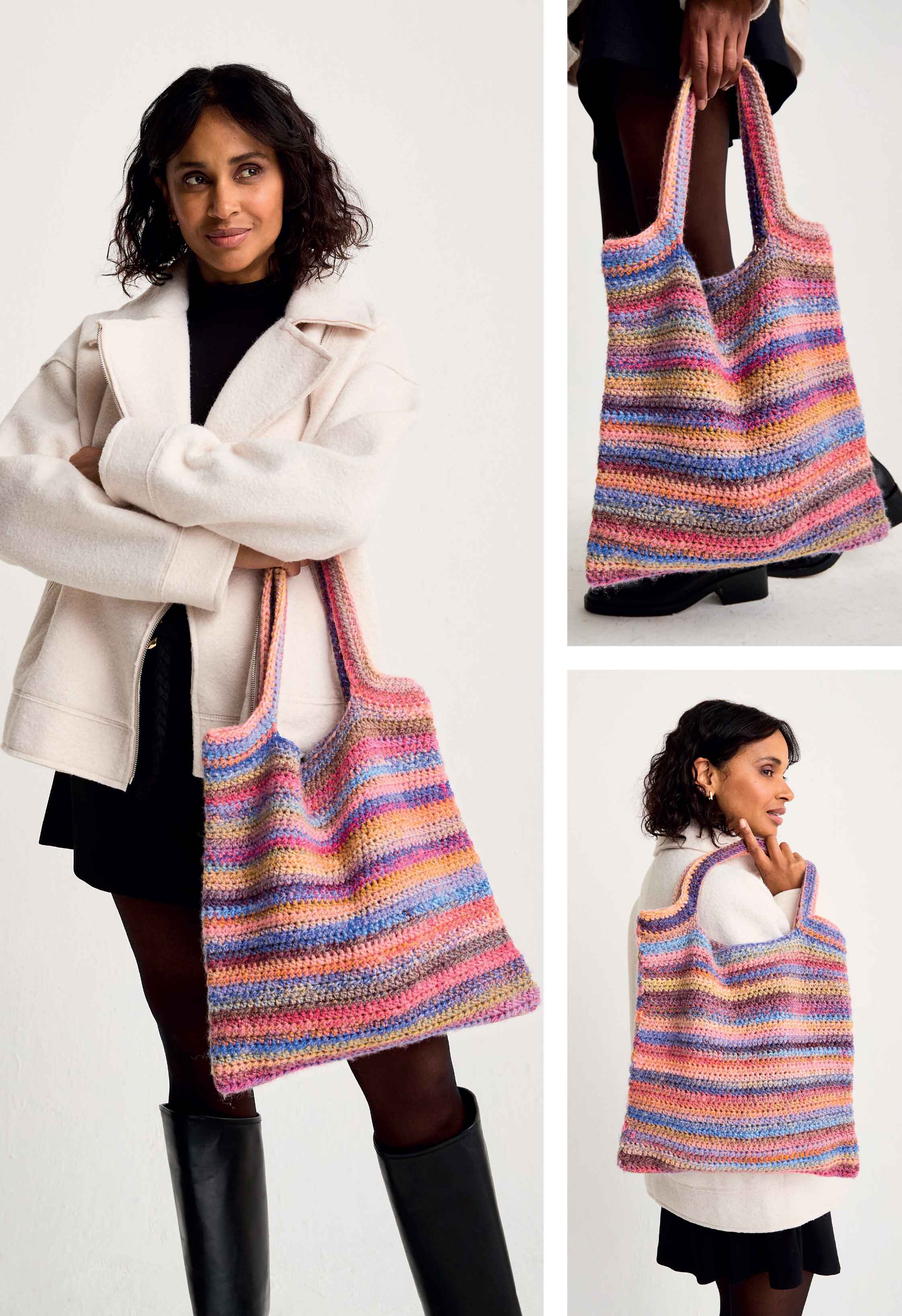 Crystal Crochet Bag in Sirdar Jewelspun Chunky With Wool 10810 - Image 3