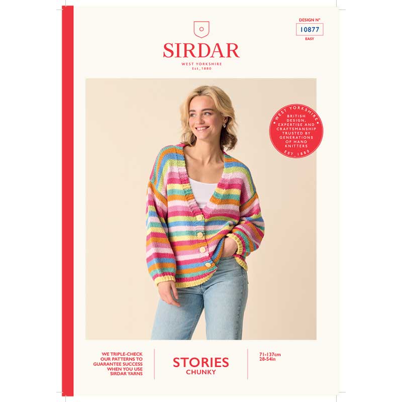 Cult Stripe Cardigan in Sirdar Stories Chunky - Digital Version 10877