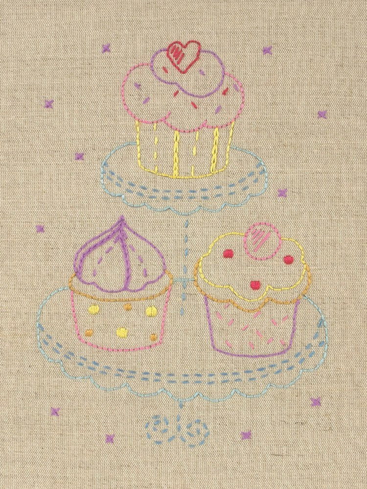 Cupcake Embroidery Kit