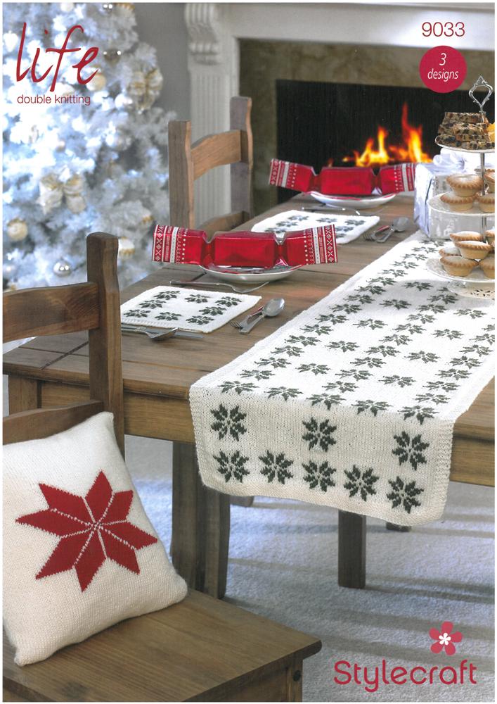 Cushions, Table Mats and Table Runner in Stylecraft Life DK