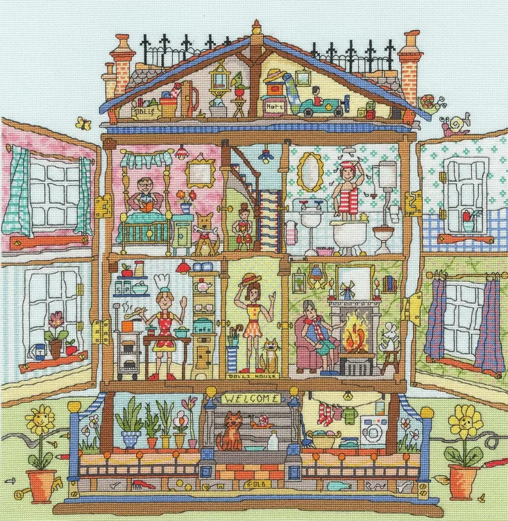Cut Thru' Dolls House Cross Stitch Kit