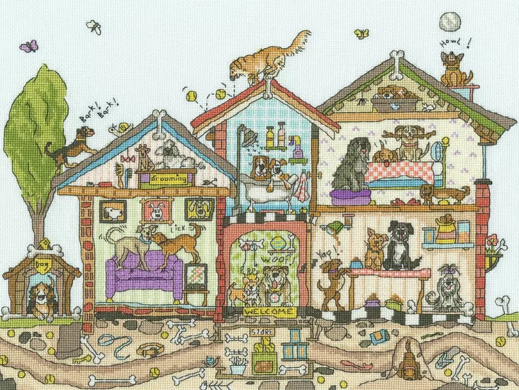 Cut Thru' Pooch Palace - Bothy Threads Cross Stitch Kit