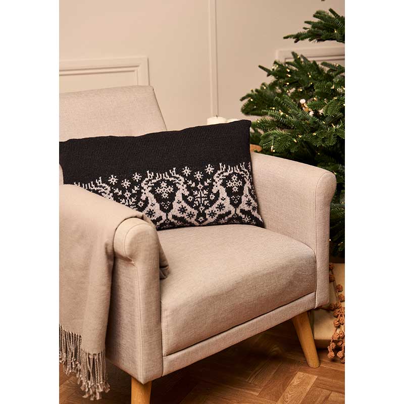 Dancing Reindeers Cushion by Martin Storey in Rowan Alpaca Soft Dk - Digital Version - Image 4