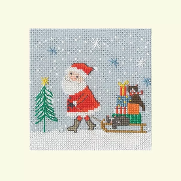 Delivery By Sledge - Christmas Card Cross Stitch Kit