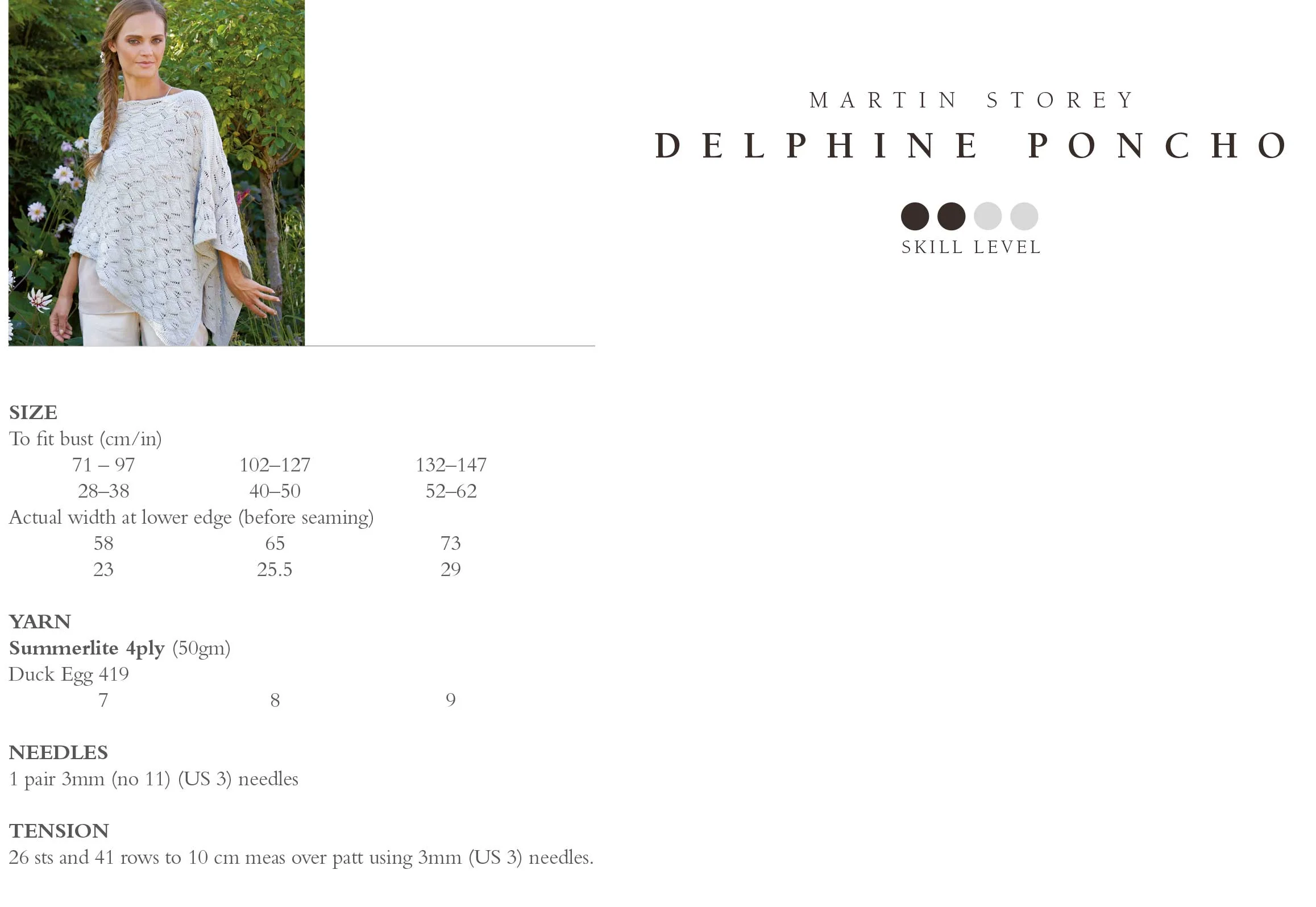 Delphine Poncho in Rowan Summerlite 4ply - Digital Version - Image 2