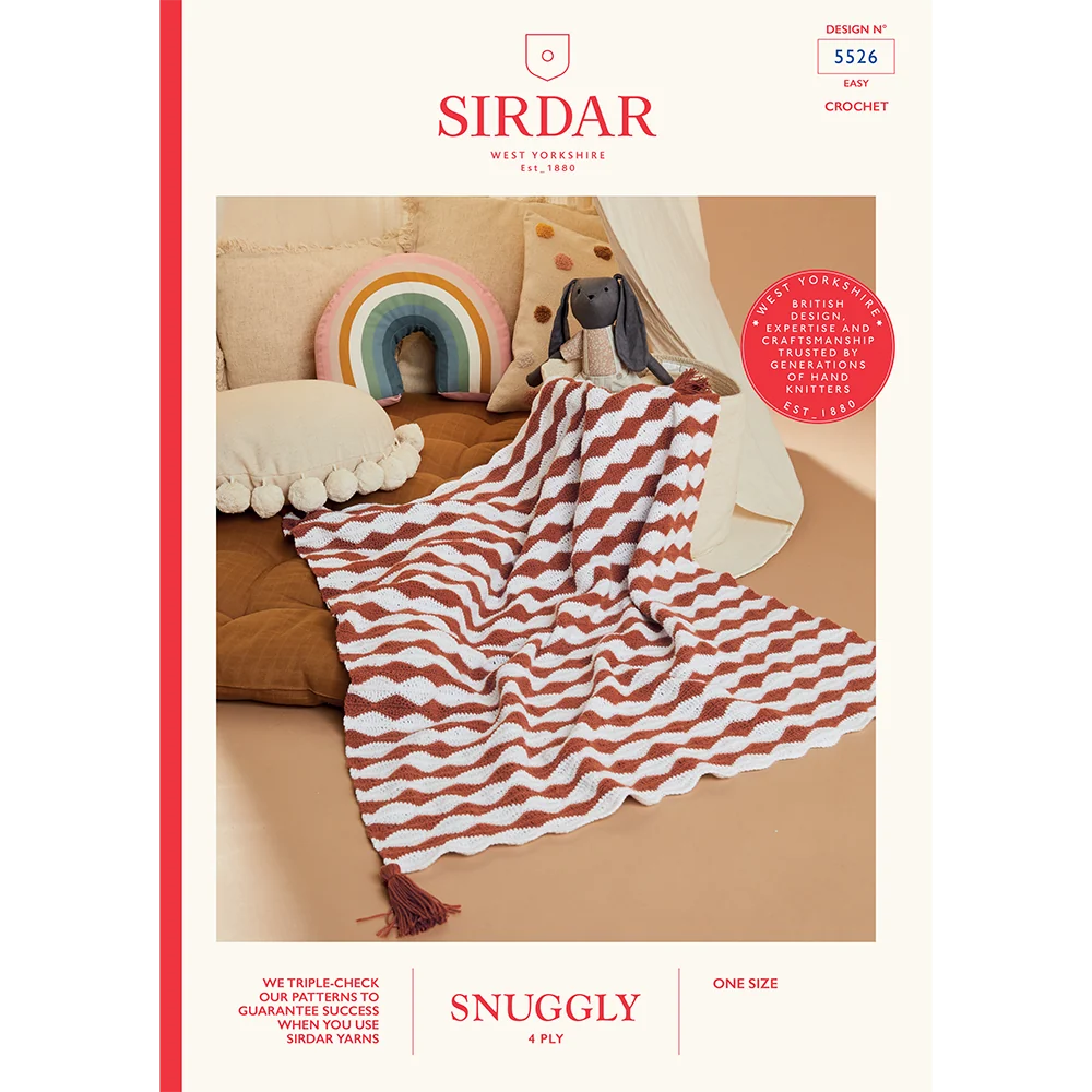 Diamond Tassell Blanket in Sirdar Snuggly 4ply - Digital Version 5526