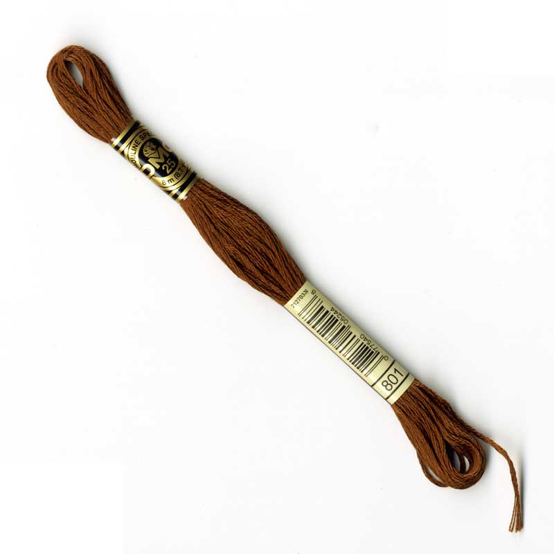 DMC Stranded Cottons Embroidery Thread - Brown - Image 10