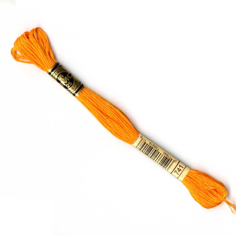 DMC Stranded Cottons Embroidery Thread - Orange - Image 8