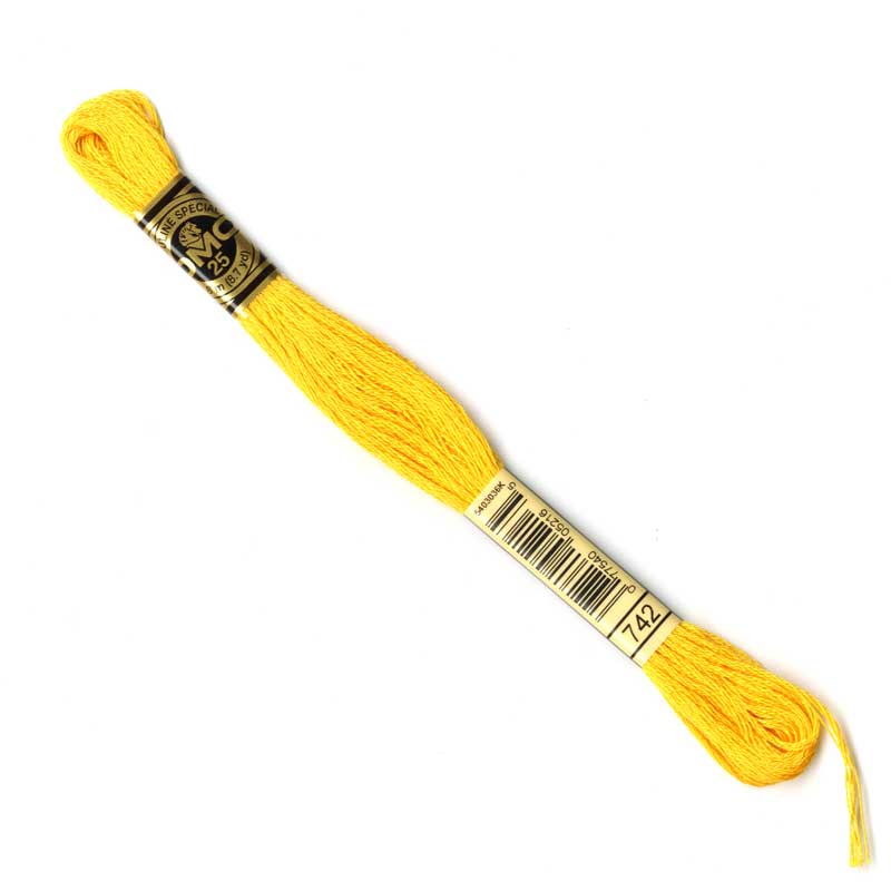 DMC Stranded Cottons Embroidery Thread - Yellow - Image 10
