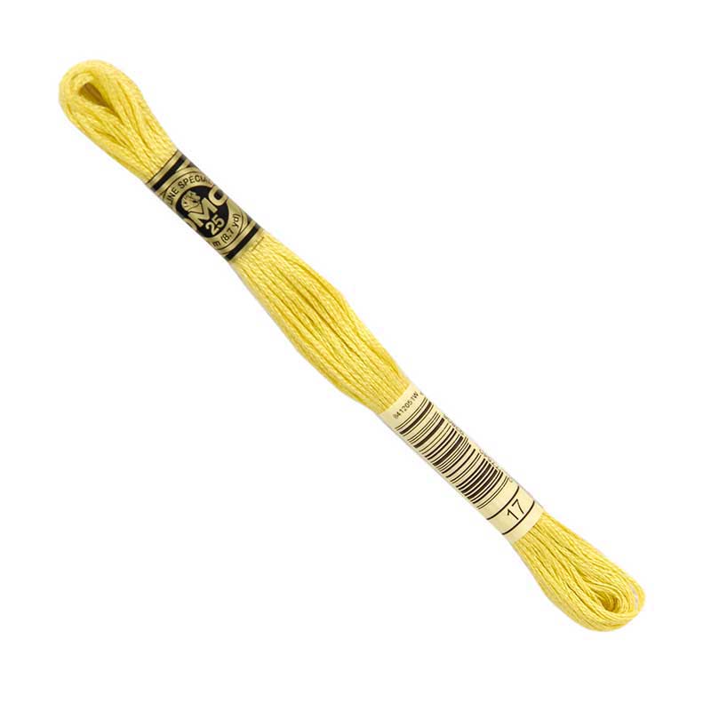 DMC Stranded Cottons Embroidery Thread - Yellow - Image 4