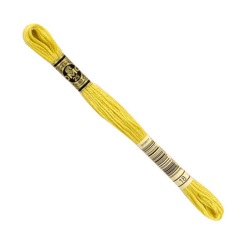 DMC Stranded Cottons Embroidery Thread - Yellow - Image 5