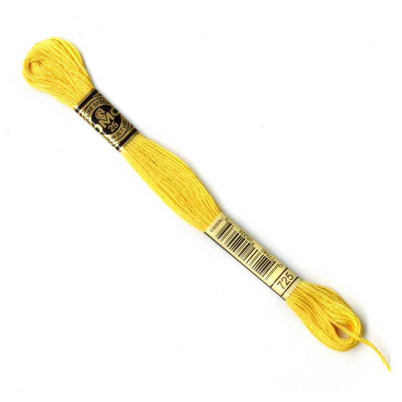DMC Stranded Cottons Embroidery Thread - Yellow - Image 6