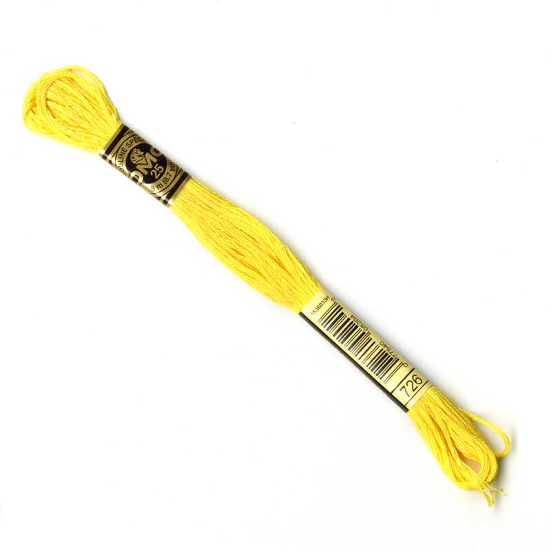 DMC Stranded Cottons Embroidery Thread - Yellow - Image 7