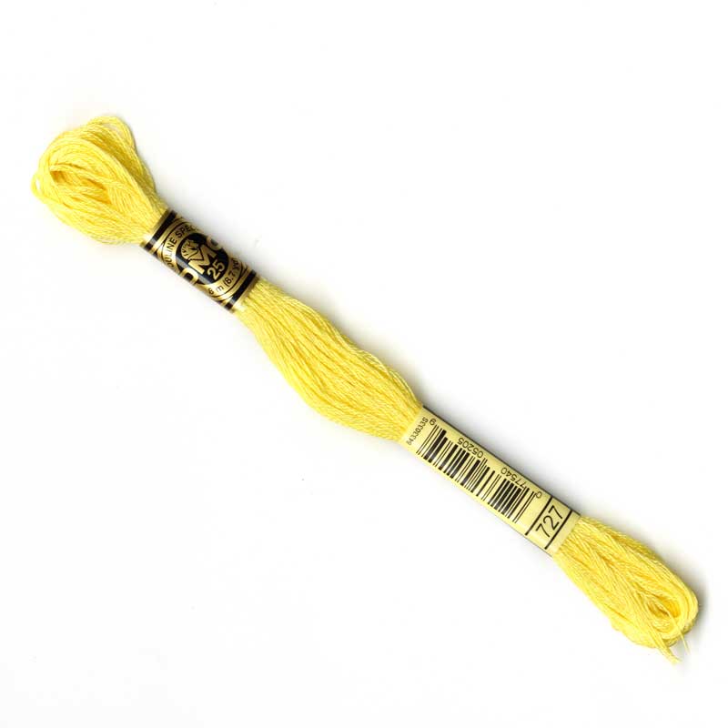 DMC Stranded Cottons Embroidery Thread - Yellow - Image 8