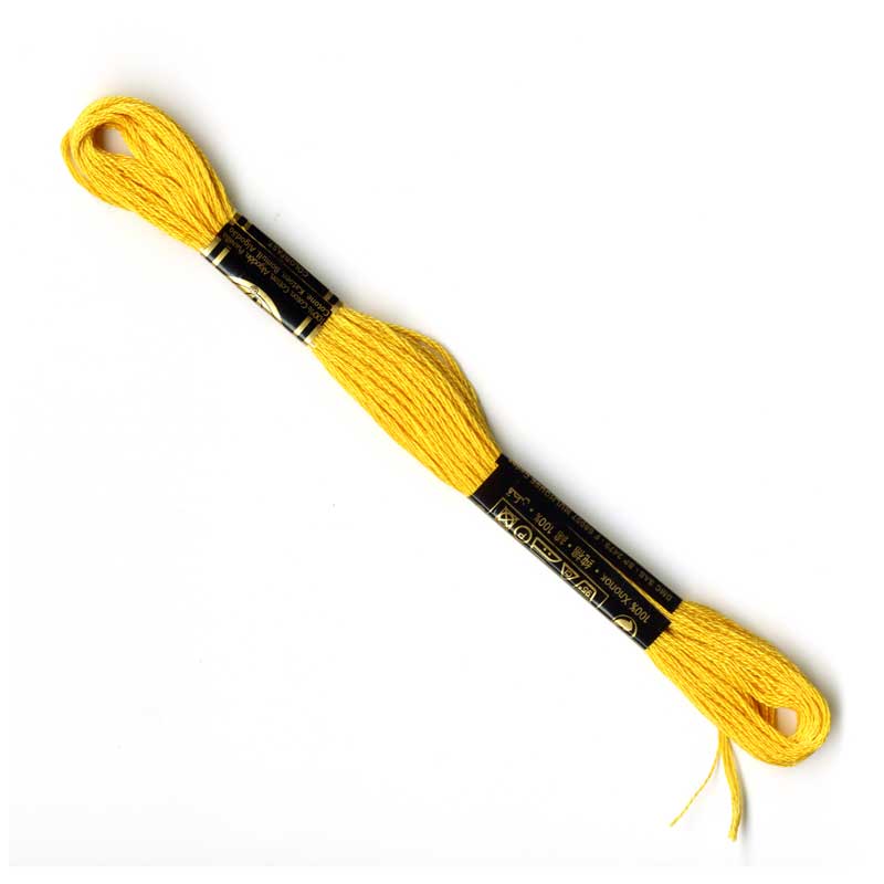 DMC Stranded Cottons Embroidery Thread - Yellow - Image 9