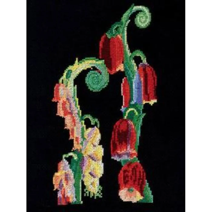 DMC - V&A Foxglove Motif from Nouvelles Variations Cross Stitch Kit