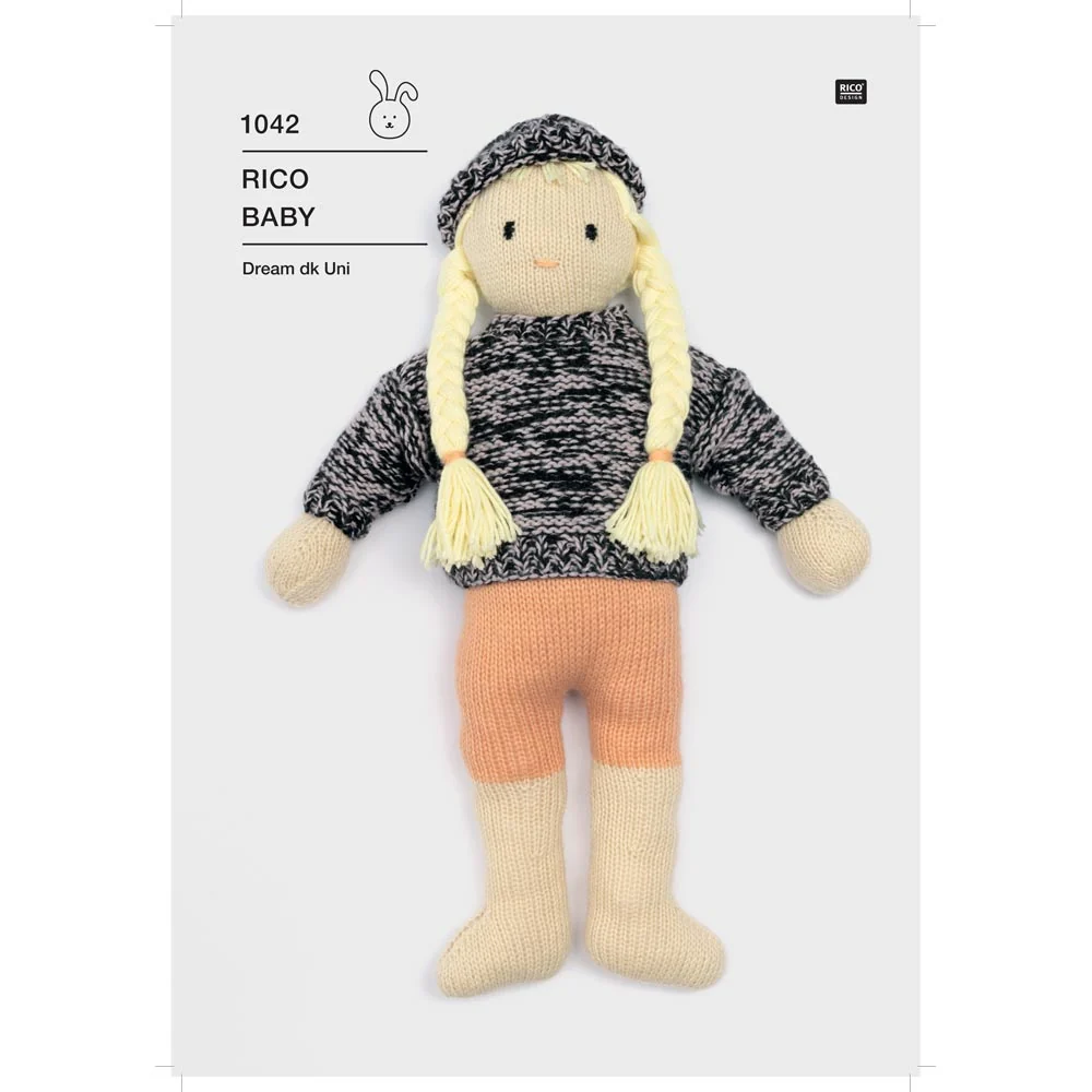 Dolls Sweater and Hat in Rico Dream Dk Uni