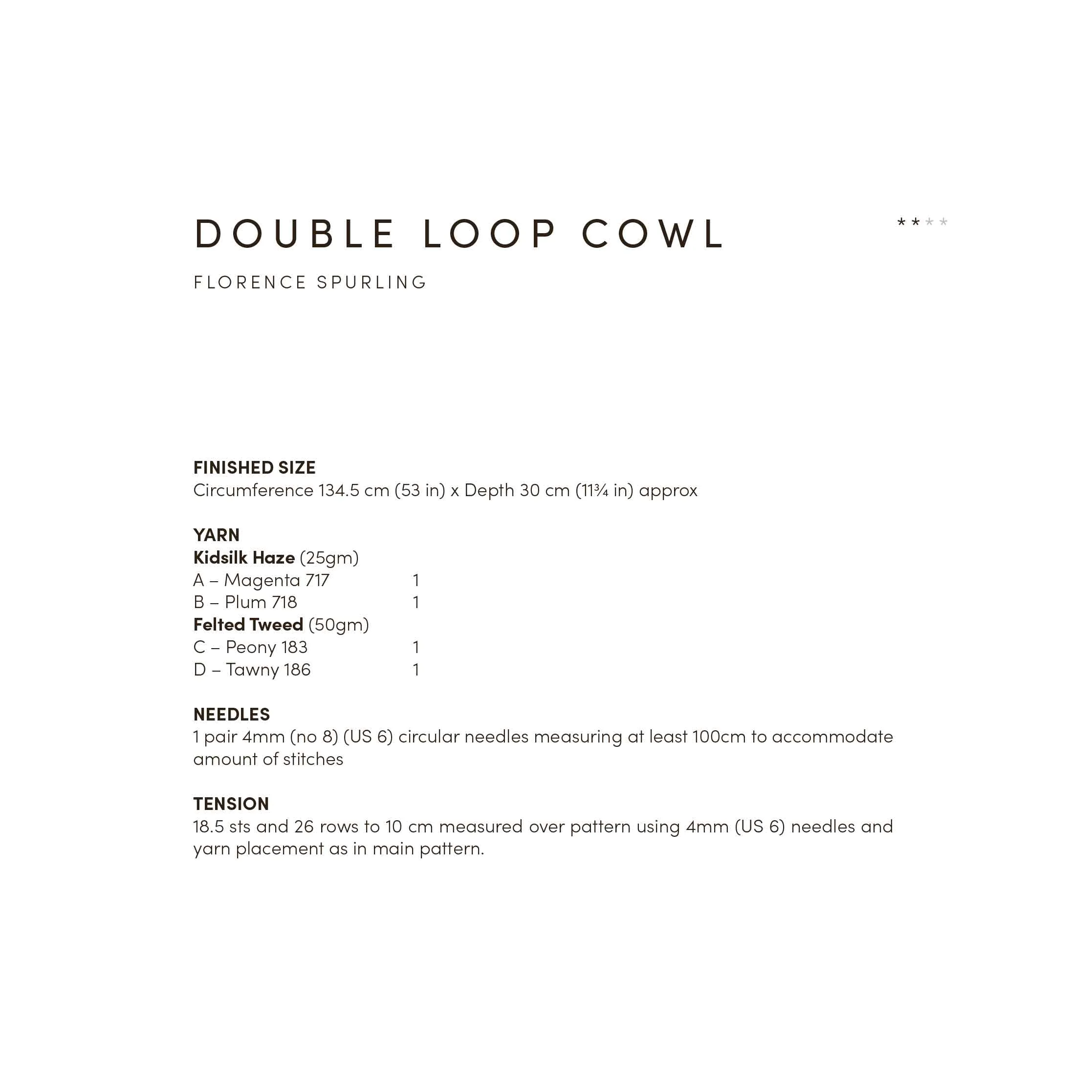 Double Loop Cowl in Rowan Kidsilk Haze and Felted Tweed - Digital Version RTP009-0003 - Image 2
