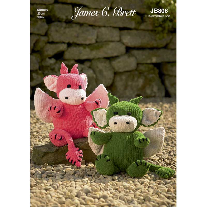 Dragon in James C Brett Flutterby Chunky