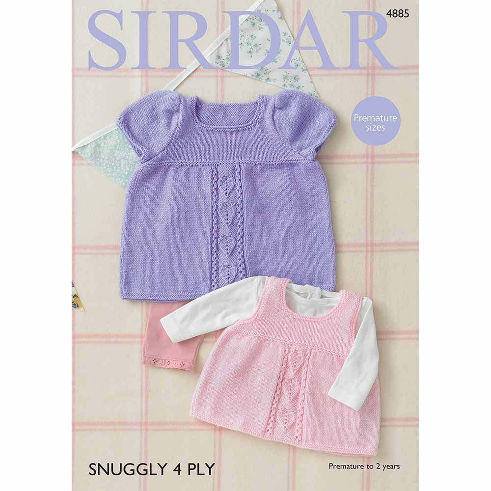 Dress and Pinafore in Sirdar Snuggly 4ply