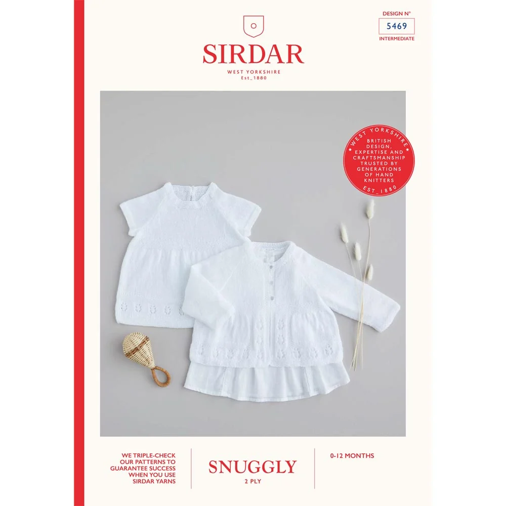 Dress & Matinee Jacket in Snuggly 2ply - Digital Version 5469