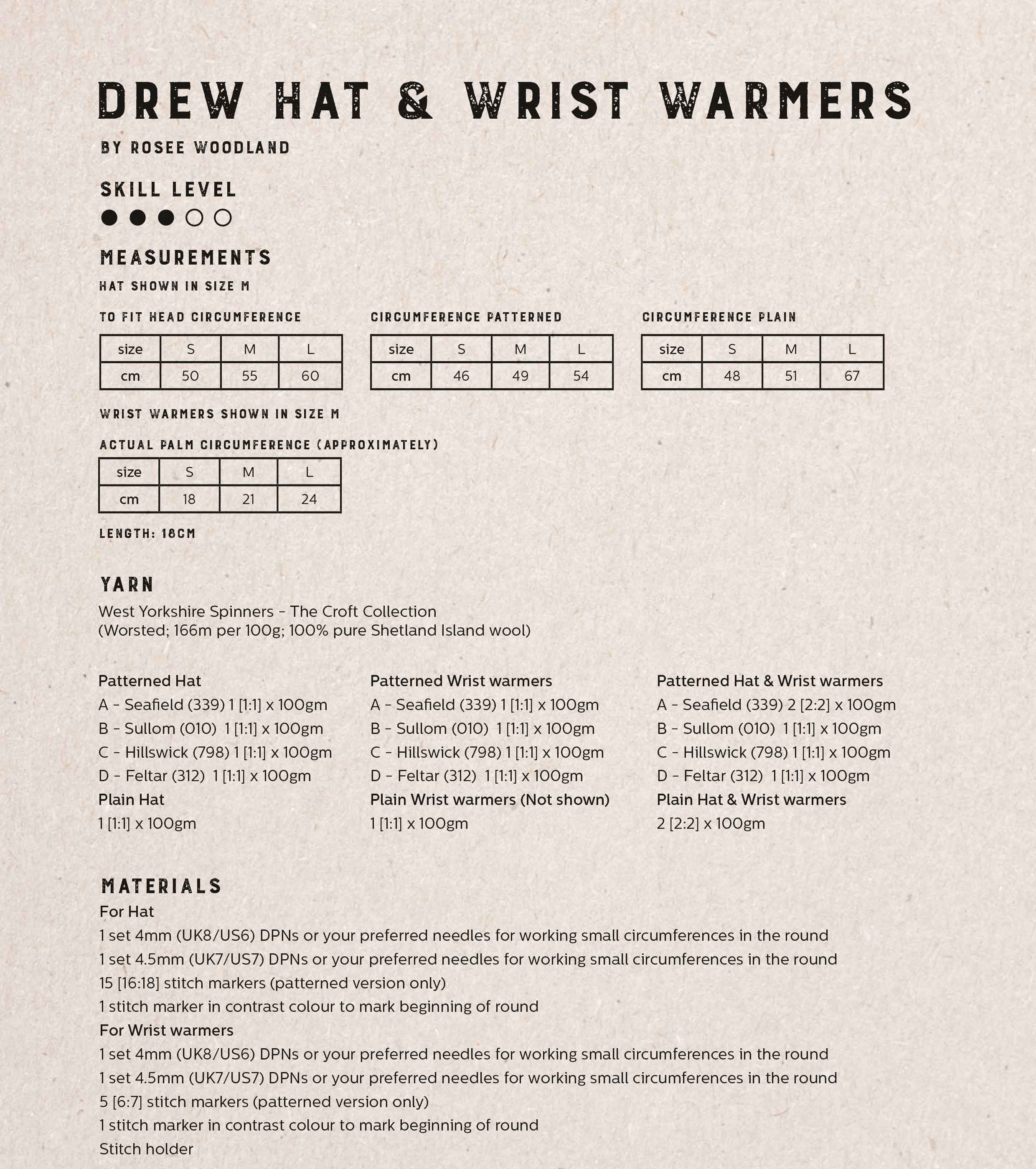 Drew Hat and Wrist Warmers in West Yorkshire Spinners The Croft Aran - Digital Version DBP0084 - Image 2