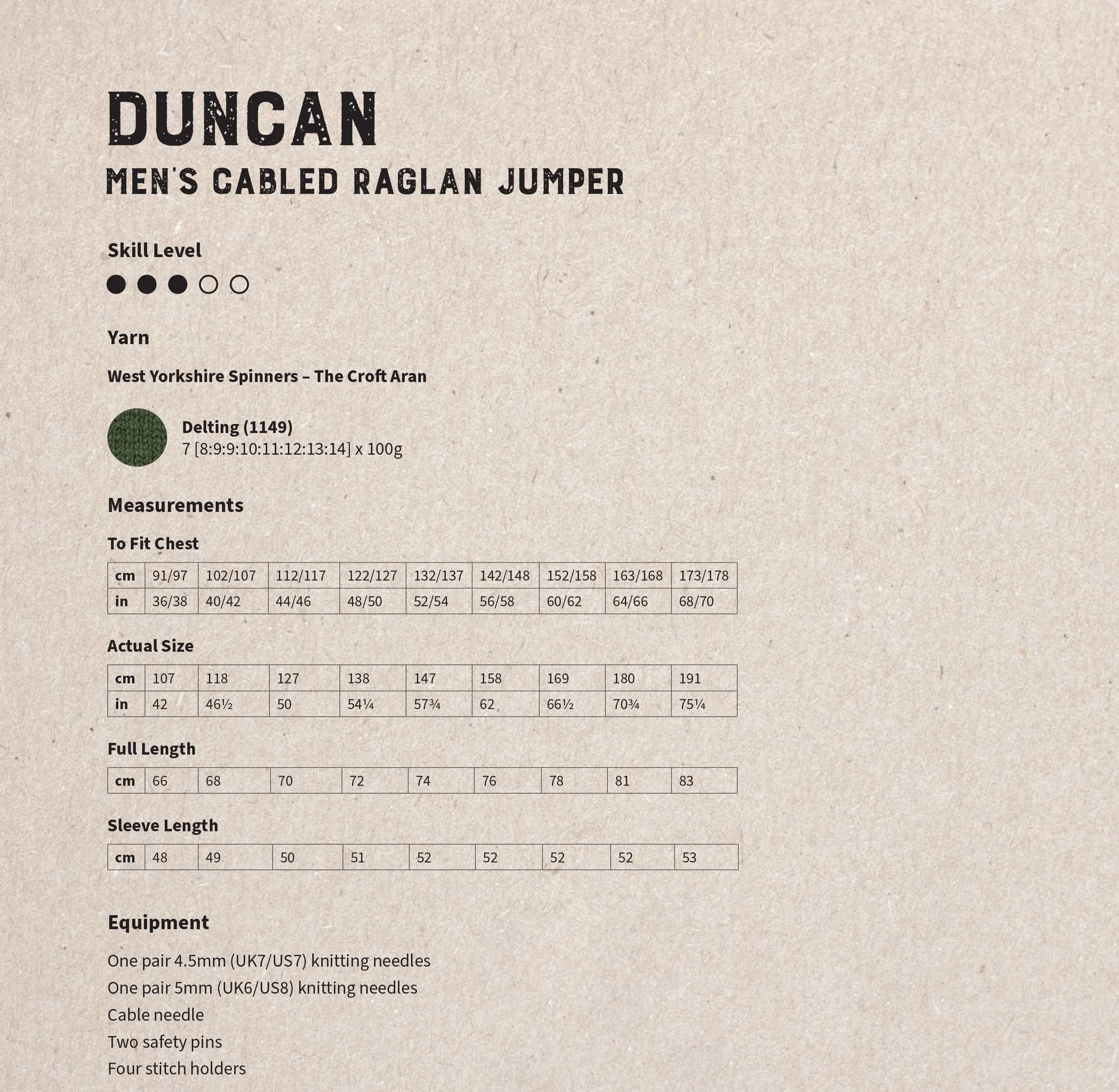 Duncan Mens Cabled Raglan Jumper in West Yorkshire Spinners The Croft Aran - Digital Version DBP0283 - Image 2
