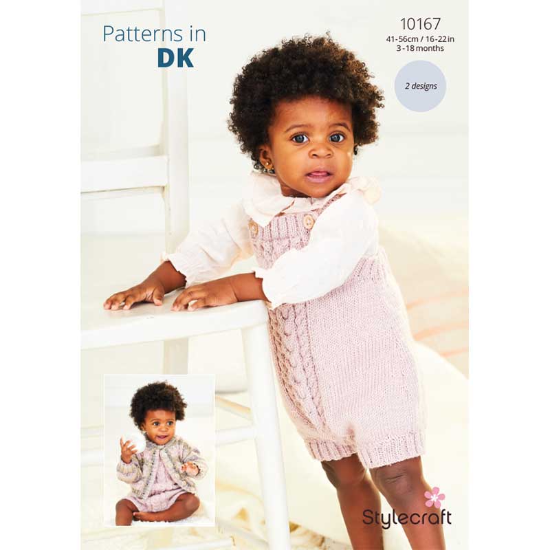 Dungarees & Cardigan in Stylecraft Soft Baby Easy Stripes Dk & Bambino Dk - Digital Version 101667