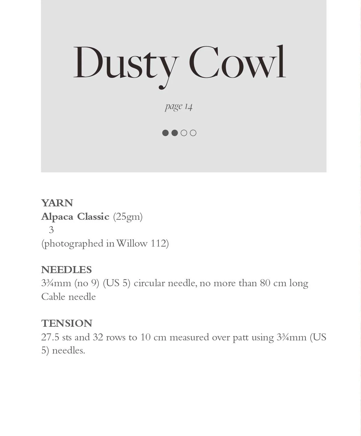 Dusty Cowl in Rowan Alpaca Classic - Digital Version ZB328-00003 - Image 2
