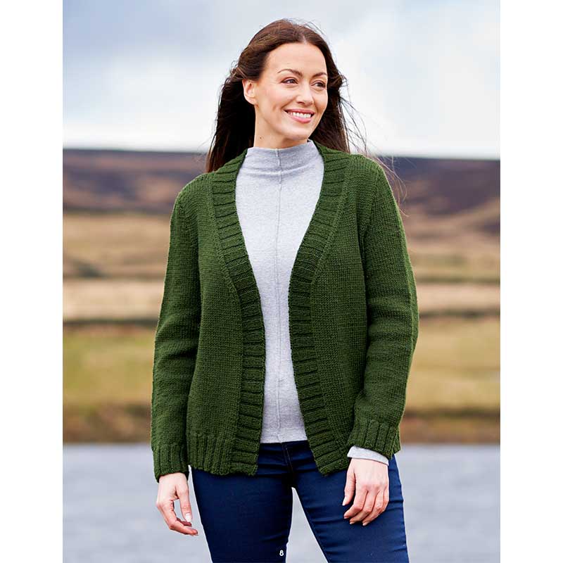 Edina Womens Deep Rib Jumper and Cardigan in West Yorkshire Spinners The Croft Aran - Digital Version DBP0287 - Image 4