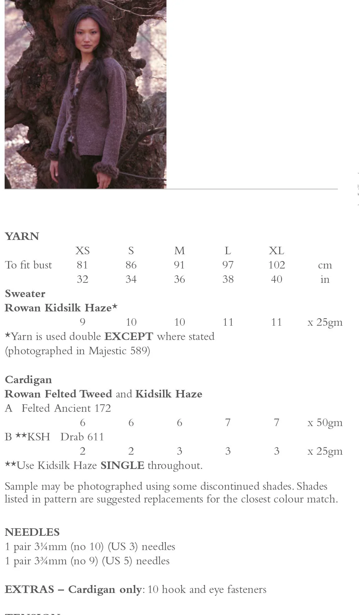 Elfin Sweater or Cardigan in Rowan Felted Tweed & Kidsilk Haze by Kim Hargreaves- Digital Version ZM34-00001 - Image 2