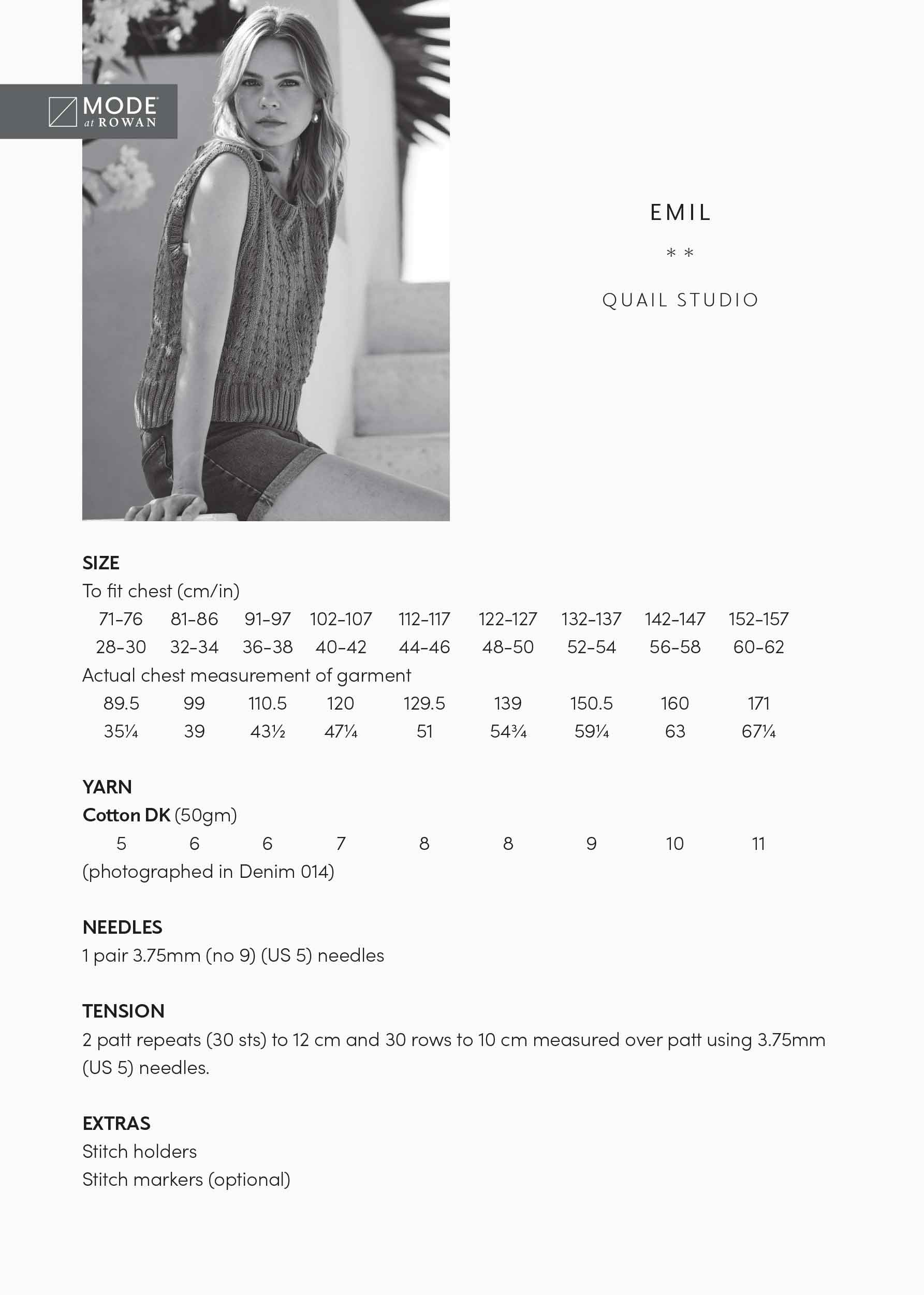 Emil in Mode At Rowan Cotton Dk - Digital Version MIP43-M - Image 2