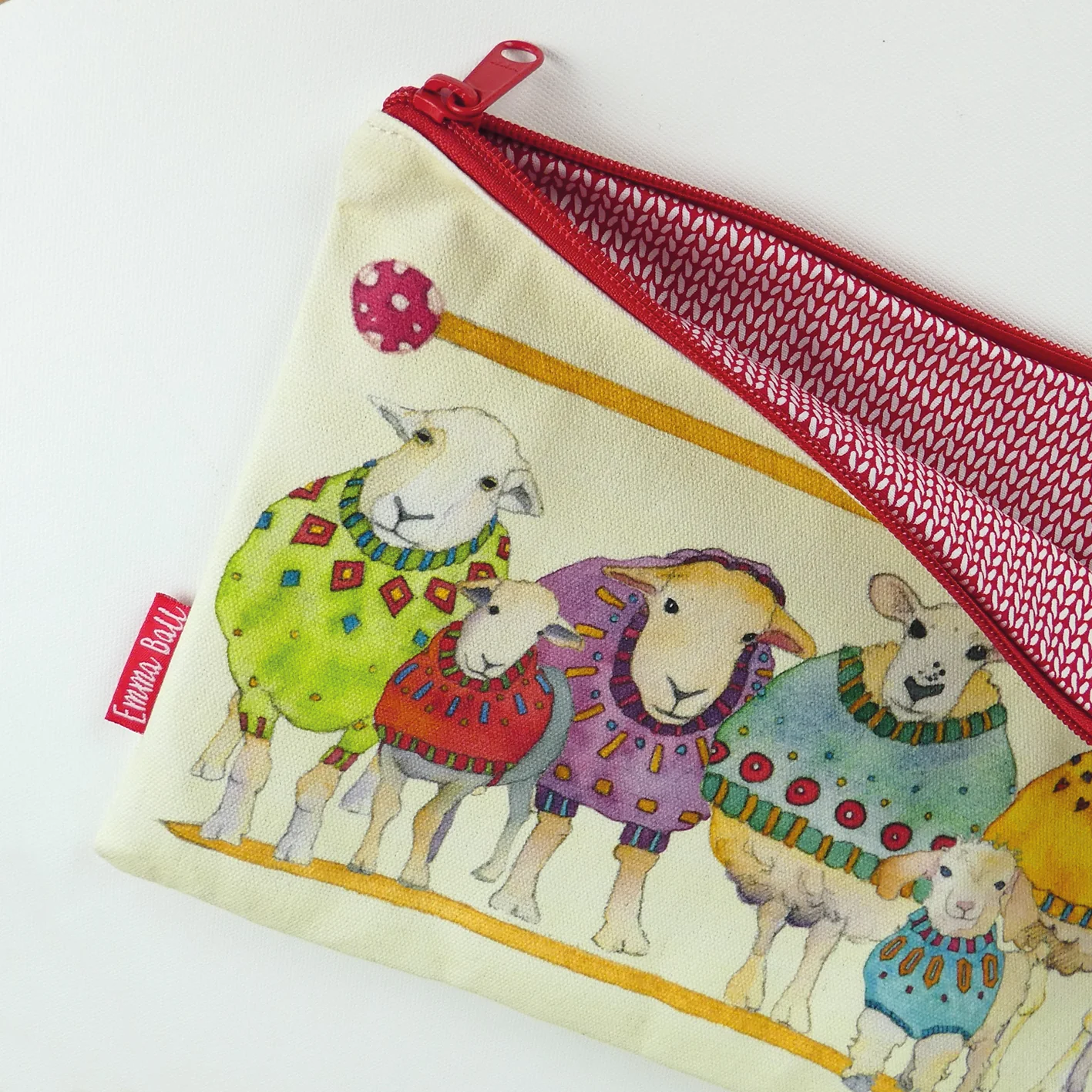 Emma Ball Long Project Bag - Sheep in Sweaters - Image 2