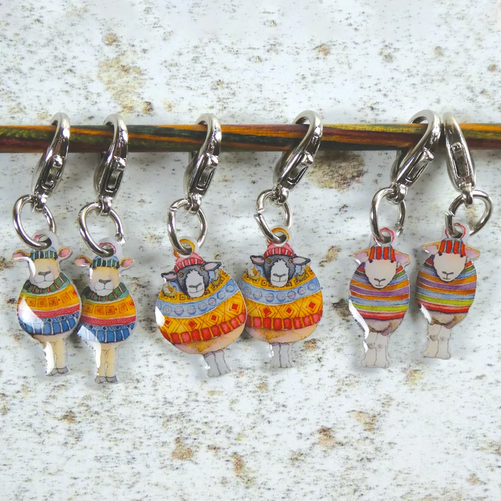 Emma Ball Six Crochet Markers - Sheep
