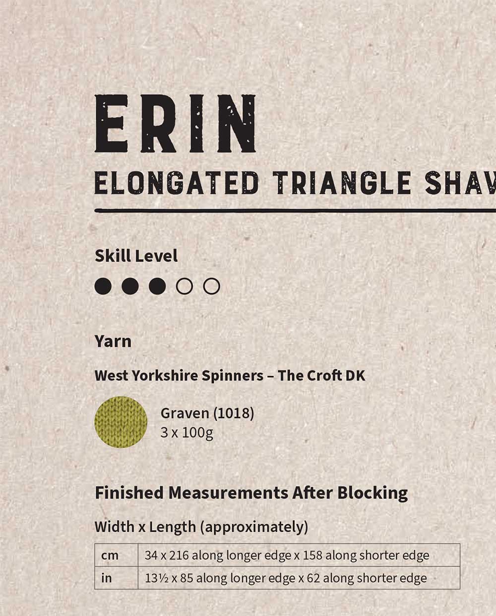 Erin Elongated Triangle Shawl in West Yorkshire Spinners The Croft Aran - Image 2