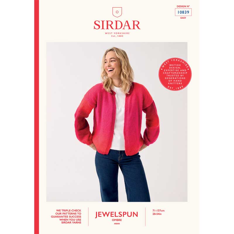 Event EdgeEdge Cardigan in Sirdar Jewelspun Ombre Aran - Digital Version 10839
