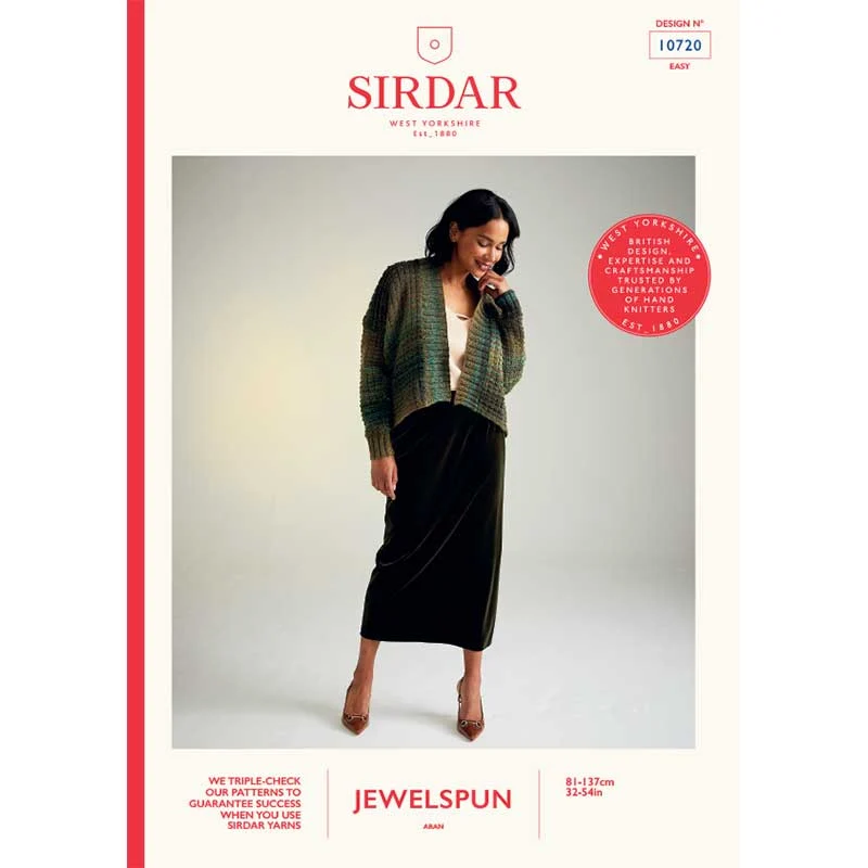 Evergreen Edge to Edge Cardigan in Sirdar Jewelspun Aran