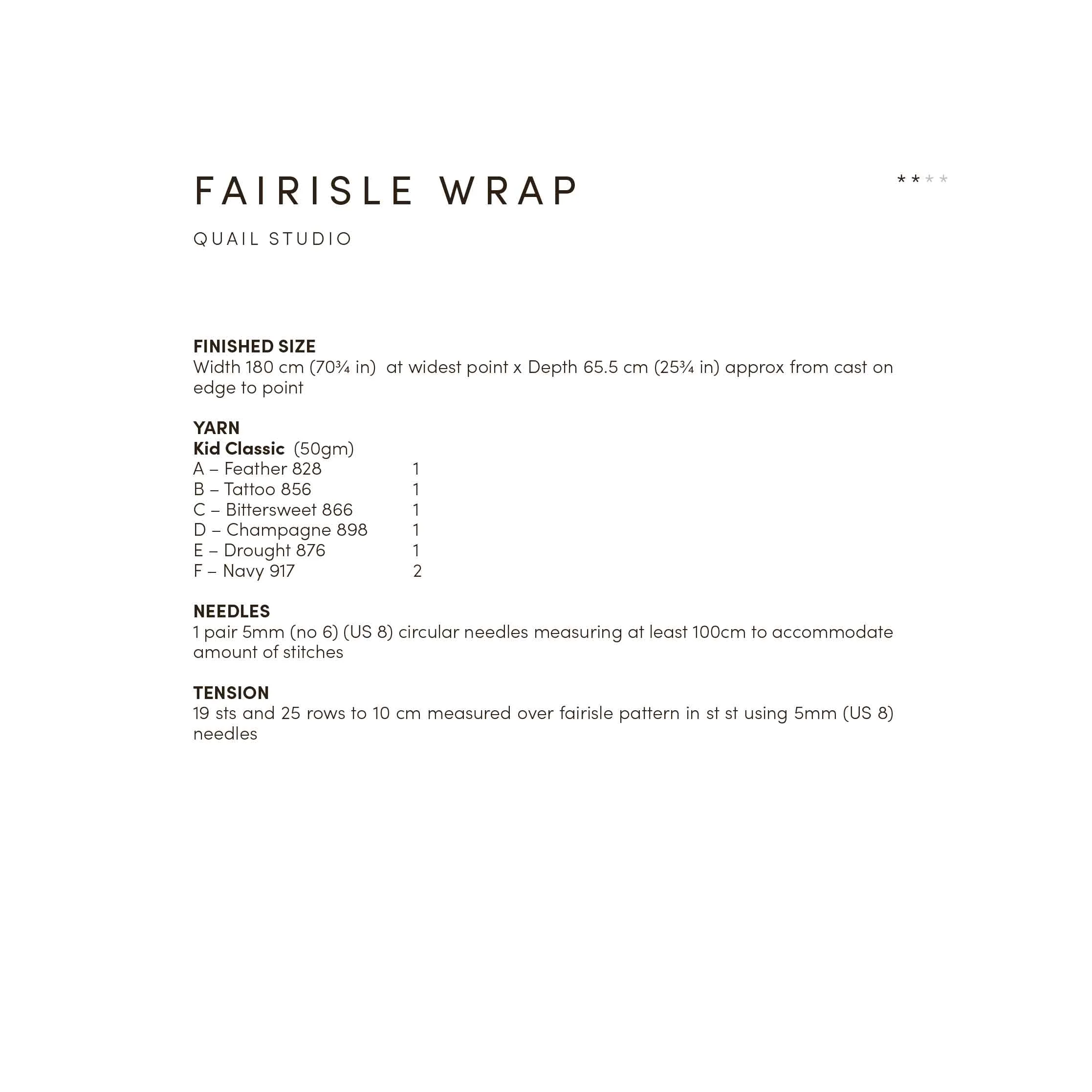 Fair Isle Wrap in Rowan Kid Classic - Digital Version RTP009-0004 - Image 2