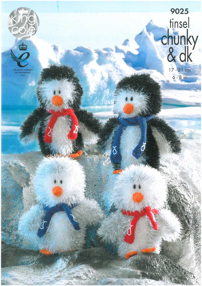 Family of Penguins in King Cole Tinsel Chunky
