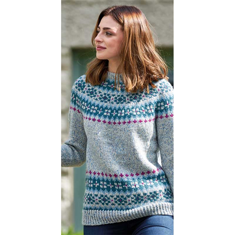 Flora Colourwork Sweater in West Yorkshire Spinners The Croft Aran - Digital Version DBP0085 - Image 3