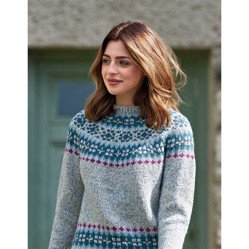 Flora Colourwork Sweater in West Yorkshire Spinners The Croft Aran - Digital Version DBP0085 - Image 4