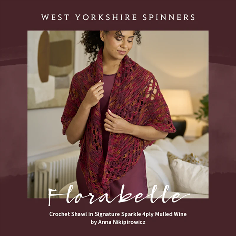 Florabelle Crochet Shawl in West Yorkshire Spinners Signature Sparkle 4ply