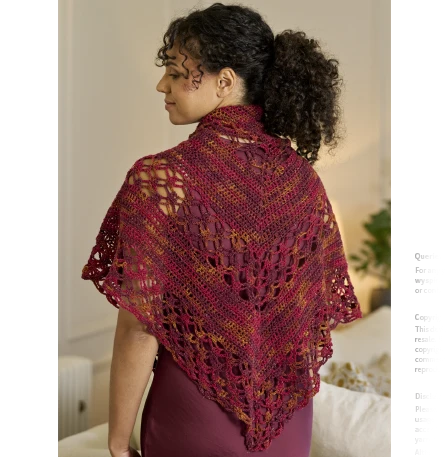 Florabelle Crochet Shawl in West Yorkshire Spinners Signature Sparkle 4ply - Image 4