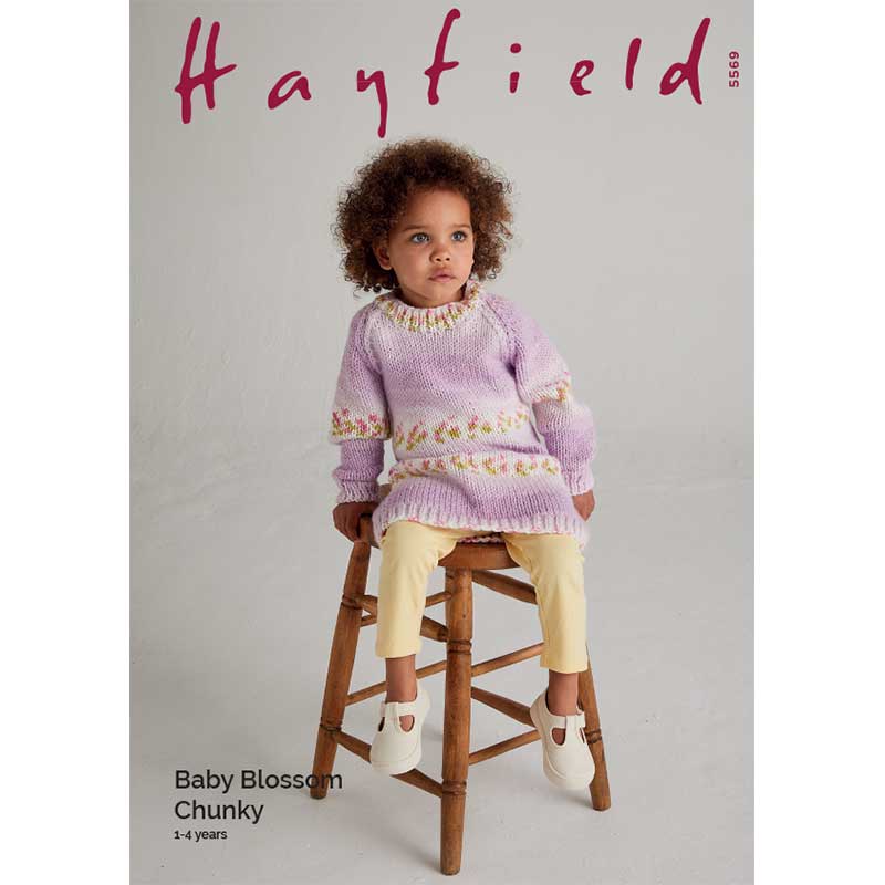 Flower Power Dress in Hayfield Baby Blossom Chunky - Digital Version 5569