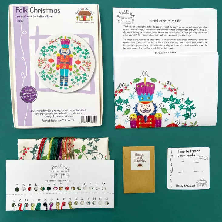 Folk Christmas - Bothy Threads Felt Embroidery Kit - Image 2