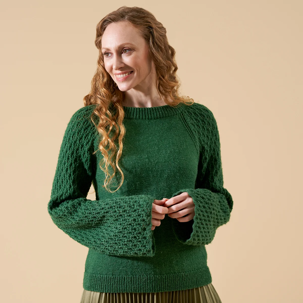Francesca Floral Lace Sleeve Top in West Yorkshire Spinners Exquisite 4ply - Digital Version DBP0276 - Image 3
