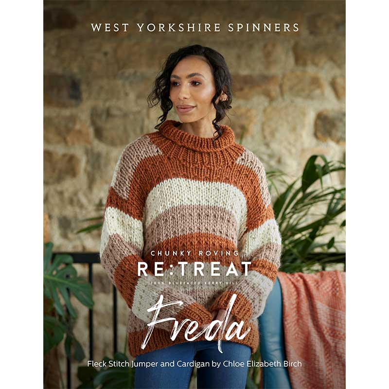 Freda Fleck Stitch Jumper and Cardigan in West Yorkshire Spinners ReTreat - Digital Version WYS0183