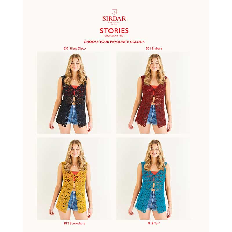 Fringe Benefits Vest in Sirdar Stories Dk - Image 3