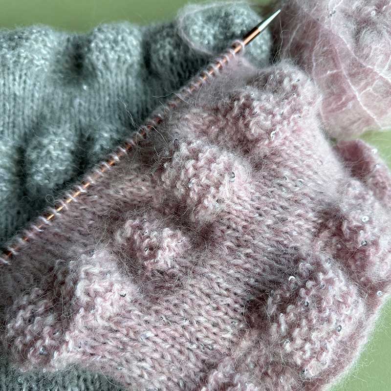 Glitterball Cowl in Rowan Alpaca Sparkle - by Sara Geraghty - Image 4